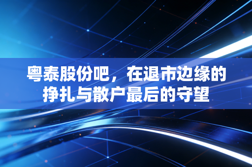 粤泰股份吧,在退市边缘的挣扎与散户最后的守望