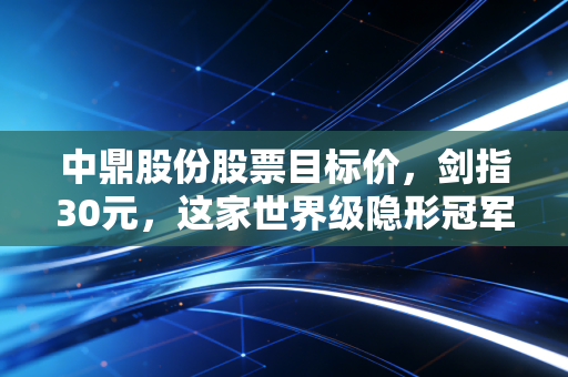 中鼎股份股票目标价,剑指30元,这家世界级隐形冠军的估值重塑之路