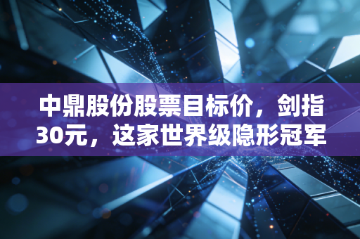 中鼎股份股票目标价，剑指30元，这家世界级隐形冠军的估值重塑之路