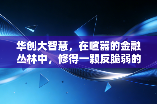 华创大智慧,在喧嚣的金融丛林中,修得一颗反脆弱的心