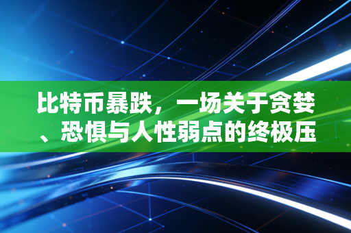 比特币暴跌,一场关于贪婪、恐惧与人性弱点的终极压力测试