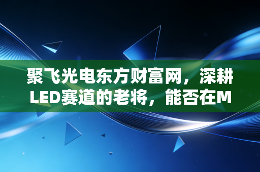 聚飞光电东方财富网，深耕LED赛道的老将，能否在Mini LED时代迎来第二春？