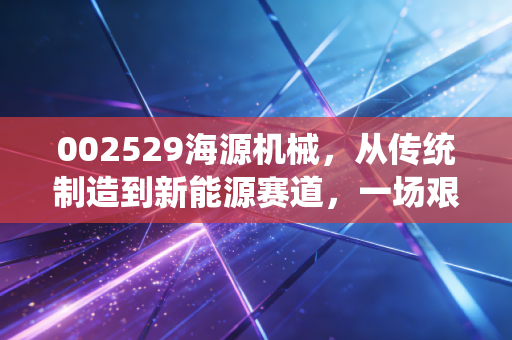 002529海源机械，从传统制造到新能源赛道，一场艰难但必要的蜕变之旅