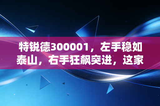 特锐德300001，左手稳如泰山，右手狂飙突进，这家充电桩龙头到底值不值得你重仓？