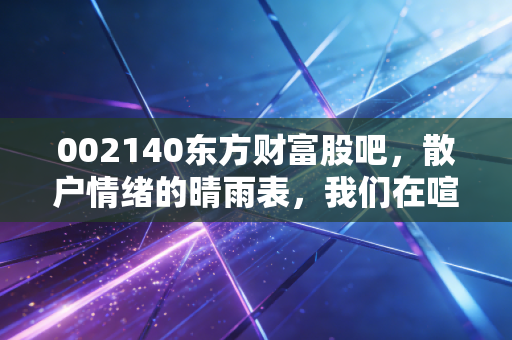 002140东方财富股吧,散户情绪的晴雨表,我们在喧嚣中寻找什么?