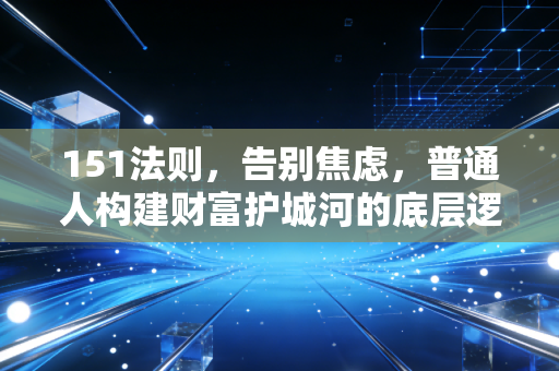 151法则，告别焦虑，普通人构建财富护城河的底层逻辑