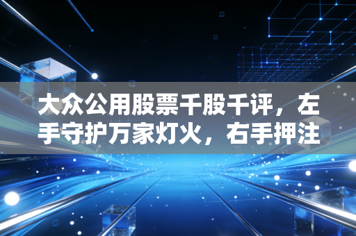 大众公用股票千股千评,左手守护万家灯火,右手押注科创未来,这只股到底该怎么评?