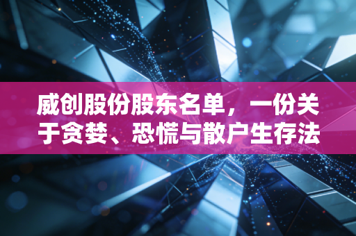 威创股份股东名单,一份关于贪婪、恐慌与散户生存法则的残酷教科书