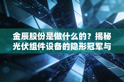 金辰股份是做什么的？揭秘光伏组件设备的隐形冠军与它的转型焦虑