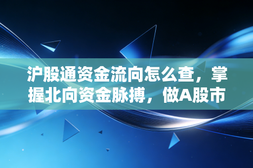 沪股通资金流向怎么查,掌握北向资金脉搏,做A股市场的精明捕手