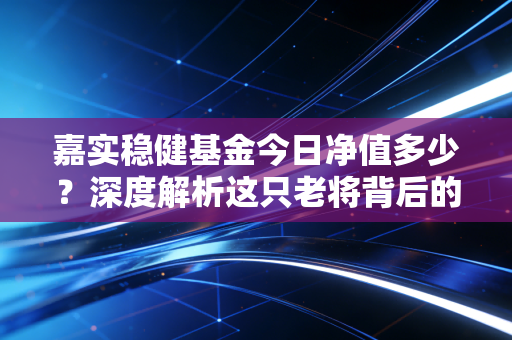 嘉实稳健基金今日净值多少?深度解析这只老将背后的投资逻辑与长期持有之道