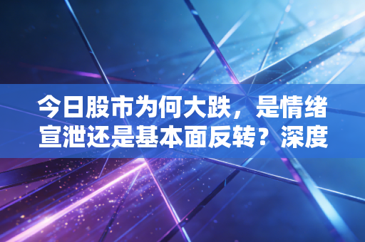 今日股市为何大跌,是情绪宣泄还是基本面反转?深度解析背后的逻辑