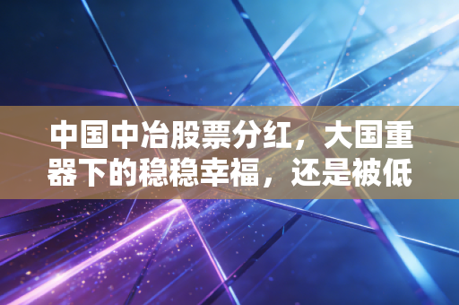 中国中冶股票分红,大国重器下的稳稳幸福,还是被低估的现金奶牛?