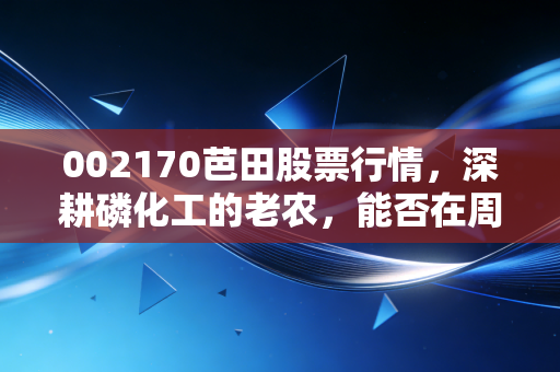 002170芭田股票行情,深耕磷化工的老农,能否在周期轮回中迎来丰收?