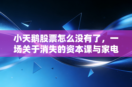 小天鹅股票怎么没有了,一场关于消失的资本课与家电巨头的棋局