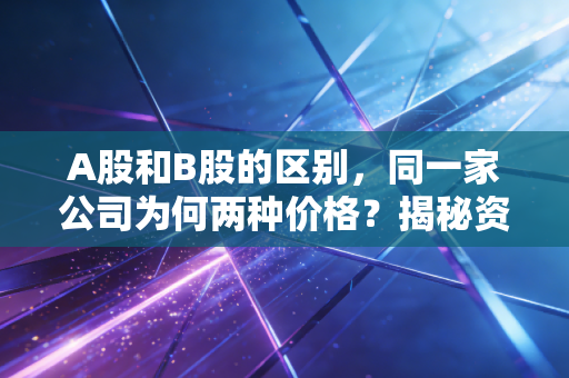 A股和B股的区别,同一家公司为何两种价格?揭秘资本市场里的双轨制