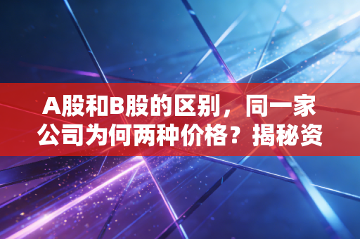 A股和B股的区别,同一家公司为何两种价格?揭秘资本市场里的双轨制