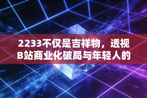 2233不仅是吉祥物,透视B站商业化破局与年轻人的钱包