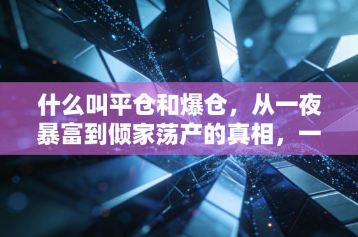 什么叫平仓和爆仓,从一夜暴富到倾家荡产的真相,一位财经老炮的肺腑之言