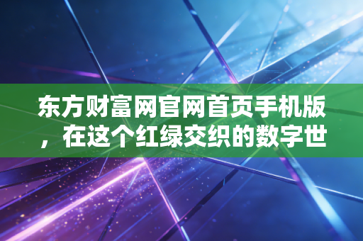 东方财富网官网首页手机版,在这个红绿交织的数字世界里,我们如何寻找投资的定力?