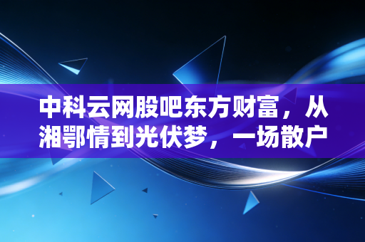 中科云网股吧东方财富,从湘鄂情到光伏梦,一场散户与资本的博弈实录