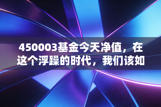 450003基金今天净值,在这个浮躁的时代,我们该如何读懂朱少醒的长期主义?
