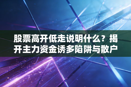 股票高开低走说明什么?揭开主力资金诱多陷阱与散户心理博弈的真相