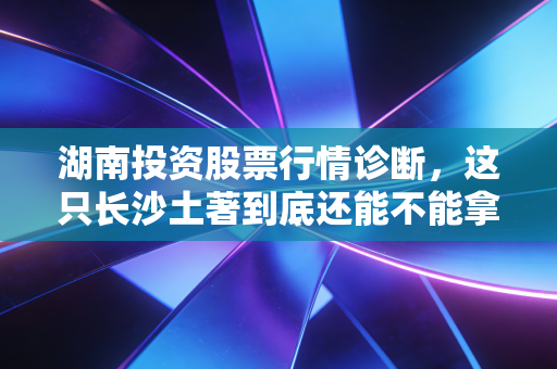 湖南投资股票行情诊断，这只长沙土著到底还能不能拿？深度剖析与投资建议