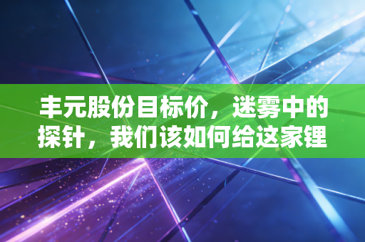 丰元股份目标价,迷雾中的探针,我们该如何给这家锂电新秀定价?