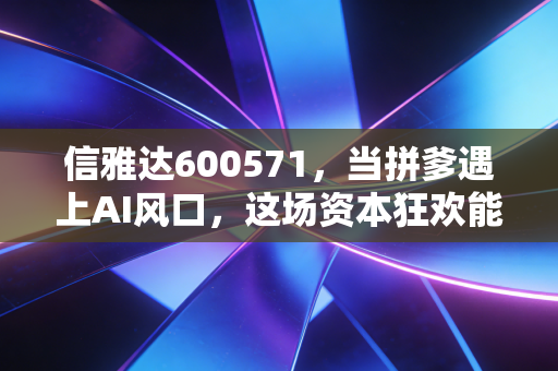 信雅达600571,当拼爹遇上AI风口,这场资本狂欢能持续多久?