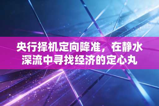 央行择机定向降准,在静水深流中寻找经济的定心丸