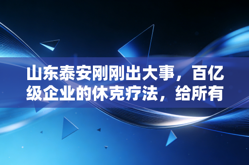 山东泰安刚刚出大事,百亿级企业的休克疗法,给所有依赖铁饭碗的人敲响了警钟