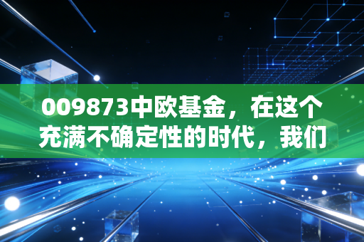 009873中欧基金,在这个充满不确定性的时代,我们该如何安放自己的养老钱?