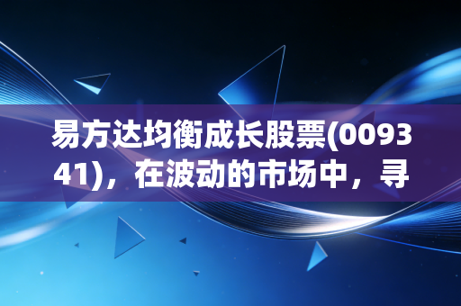 易方达均衡成长股票(009341),在波动的市场中,寻找那份稳稳的幸福感