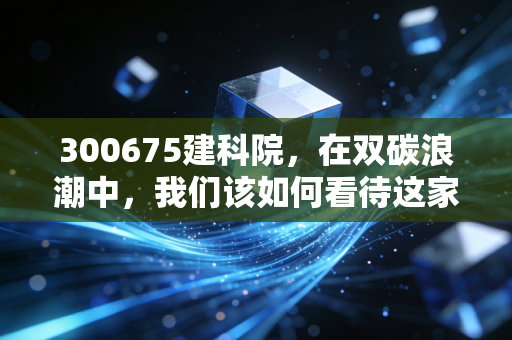 300675建科院，在双碳浪潮中，我们该如何看待这家绿色建筑服务商？