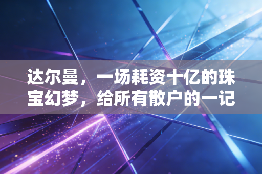 达尔曼,一场耗资十亿的珠宝幻梦,给所有散户的一记警钟