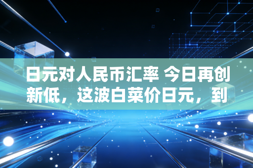 日元对人民币汇率 今日再创新低，这波白菜价日元，到底是蜜糖还是砒霜？