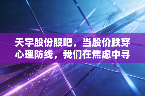 天宇股份股吧,当股价跌穿心理防线,我们在焦虑中寻找医药周期的拐点