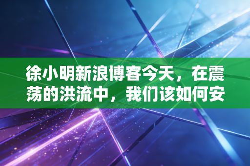 徐小明新浪博客今天，在震荡的洪流中，我们该如何安放那颗躁动的投资心？