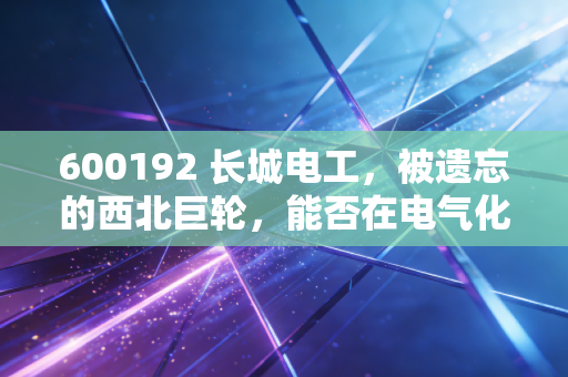 600192 长城电工，被遗忘的西北巨轮，能否在电气化浪潮中乘风破浪？