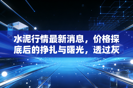 水泥行情最新消息，价格探底后的挣扎与曙光，透过灰犀牛看基建与地产的跷跷板效应