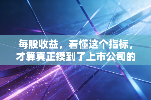 每股收益，看懂这个指标，才算真正摸到了上市公司的钱袋子