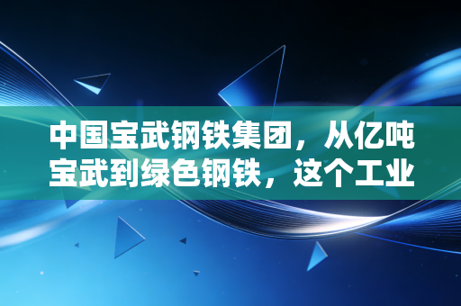 中国宝武钢铁集团，从亿吨宝武到绿色钢铁，这个工业巨兽如何重塑我们的生活？