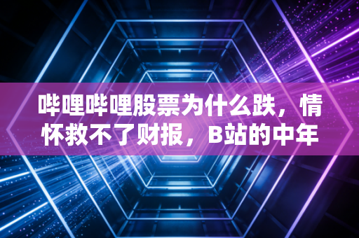 哔哩哔哩股票为什么跌，情怀救不了财报，B站的中年危机比想象中来得更早