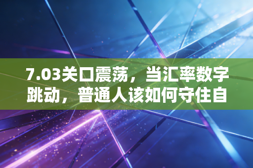7.03关口震荡,当汇率数字跳动,普通人该如何守住自己的钱袋子?