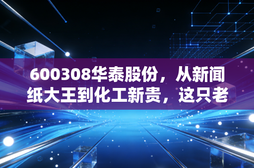 600308华泰股份,从新闻纸大王到化工新贵,这只老牌白马股还能穿越周期吗?