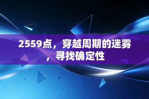 2559点,穿越周期的迷雾,寻找确定性