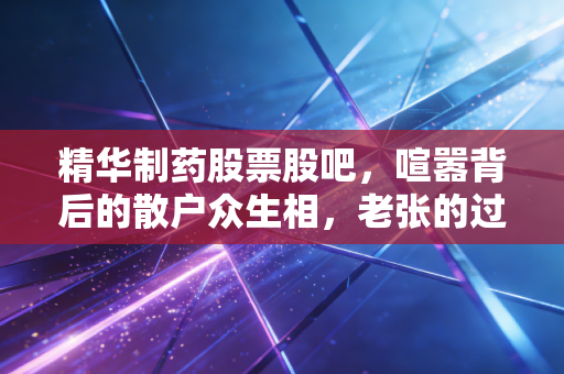 精华制药股票股吧,喧嚣背后的散户众生相,老张的过山车与中药龙头的真实底色