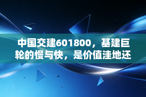 中国交建601800,基建巨轮的慢与快,是价值洼地还是烟蒂股?