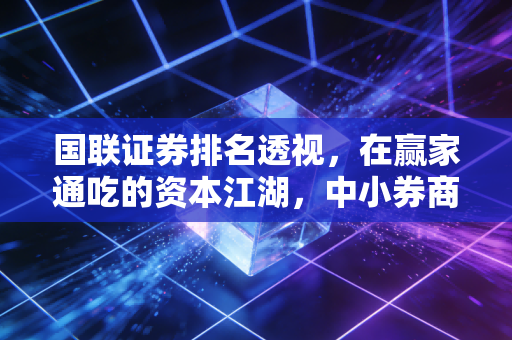 国联证券排名透视,在赢家通吃的资本江湖,中小券商的突围与野心
